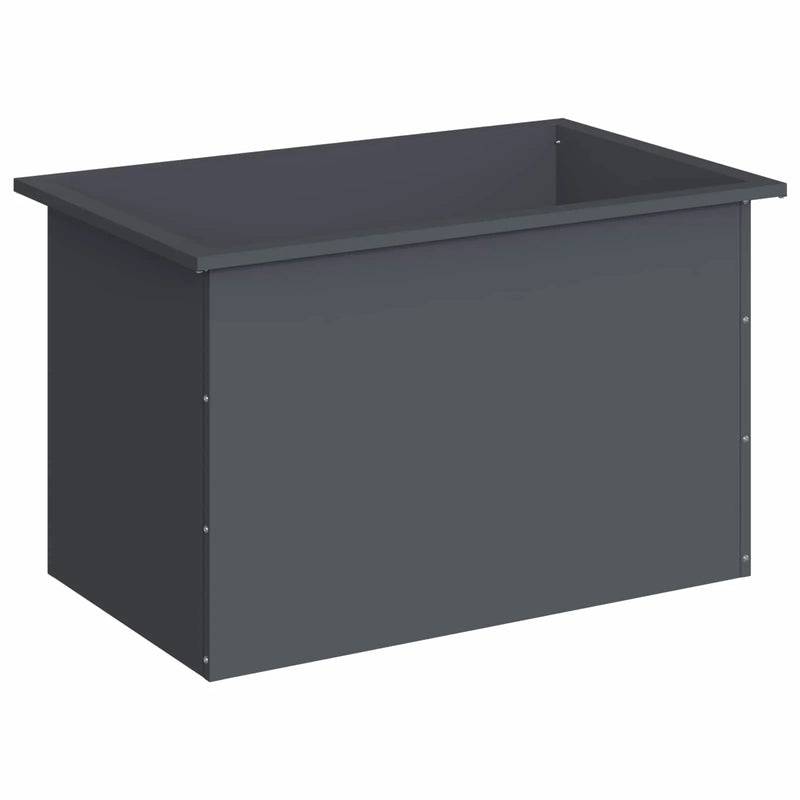 Garden Planter with LED Antracite 50 x 80 x 48 cm Steel