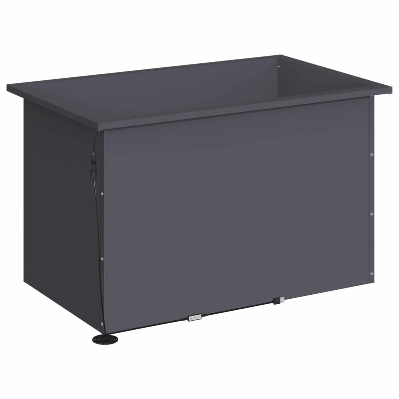 Garden Planter with LED Antracite 50 x 80 x 48 cm Steel