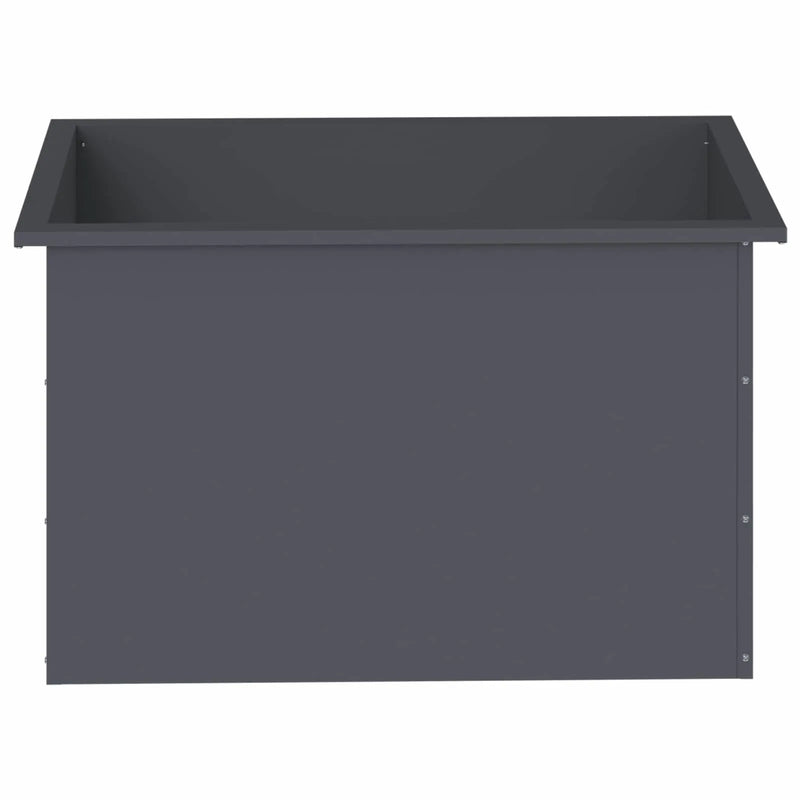 Garden Planter with LED Antracite 50 x 80 x 48 cm Steel