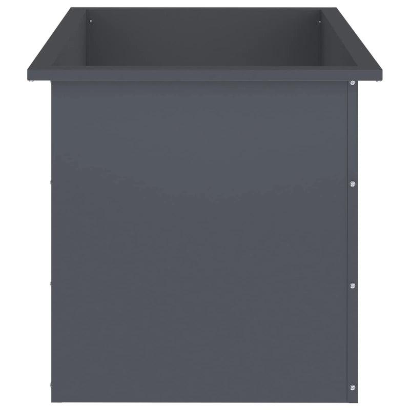 Garden Planter with LED 2 pcs Antracite 50 x 80 x 48 cm Steel