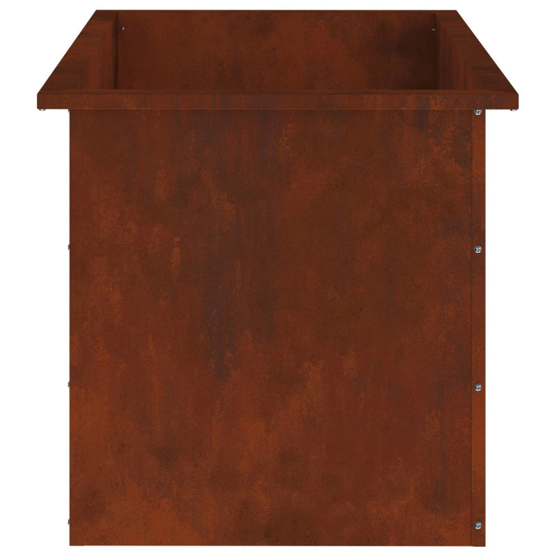 Garden Planter with LED Rusty 50 x 80 x 48 cm Weathering Steel