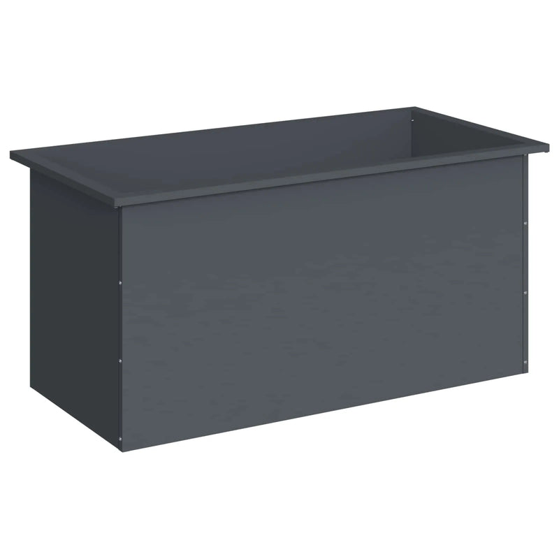 Garden Planter with LED Antracite 50 x 100 x 48 cm Steel