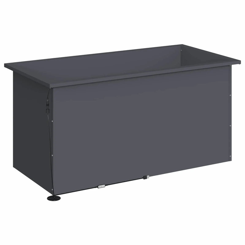 Garden Planter with LED 2 pcs Antracite 50 x 100 x 48 cm Steel