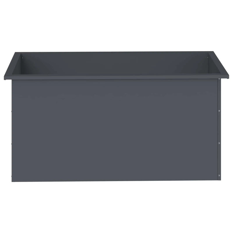 Garden Planter with LED 2 pcs Antracite 50 x 100 x 48 cm Steel