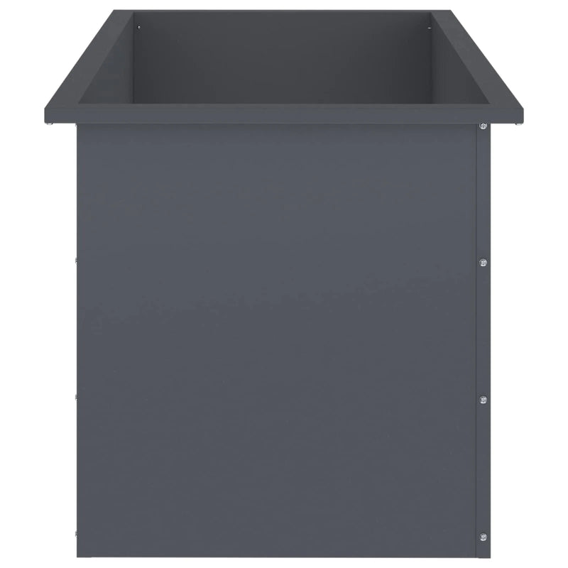 Garden Planter with LED 2 pcs Antracite 50 x 100 x 48 cm Steel