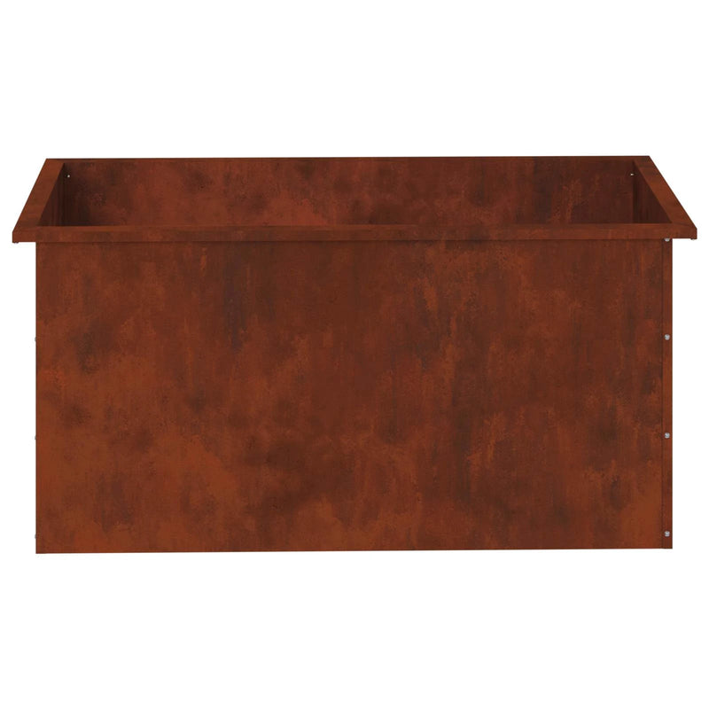 Garden Planter with LED Rusty 50 x 100 x 48 cm Weathering Steel