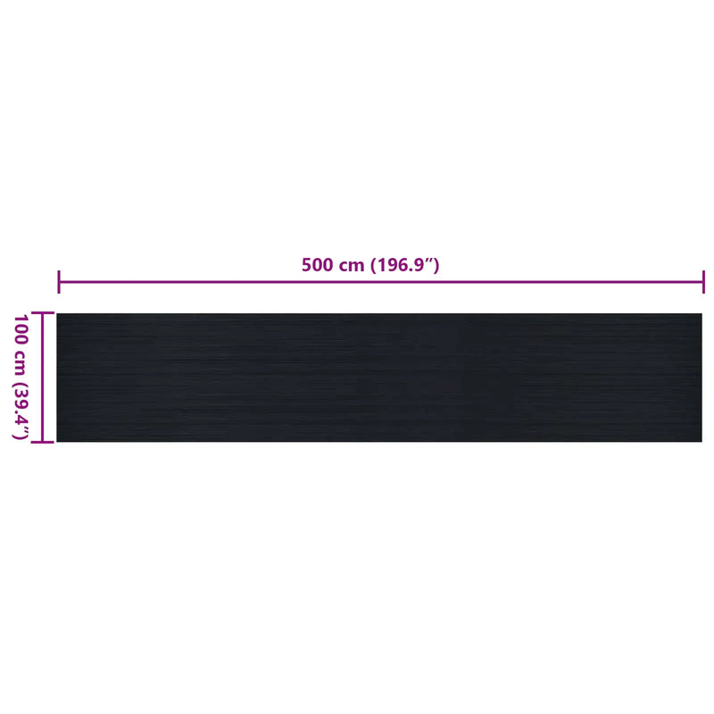 Floor Mat Black 1 x 5 m Rubber