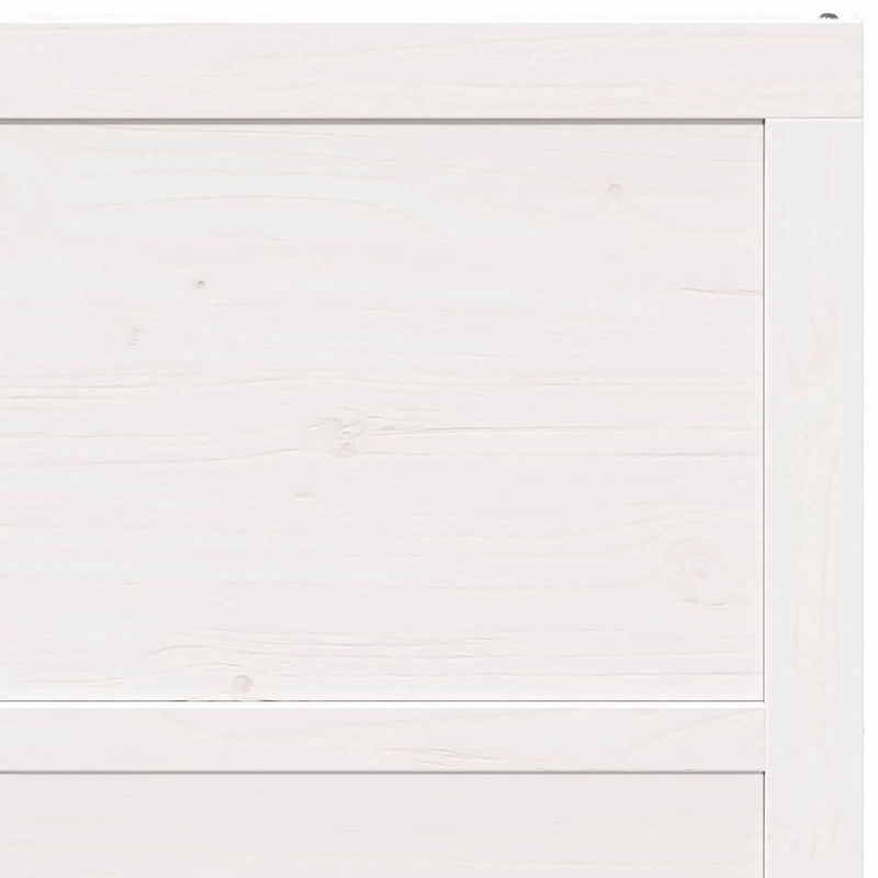 Barn Door White 100 x 2,5 x 208 cm Solid Pine Wood