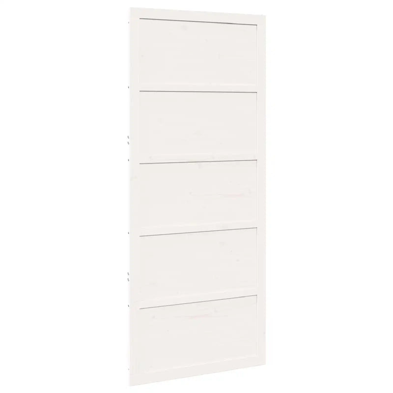 Barn Door White 100 x 2,5 x 208 cm Solid Pine Wood