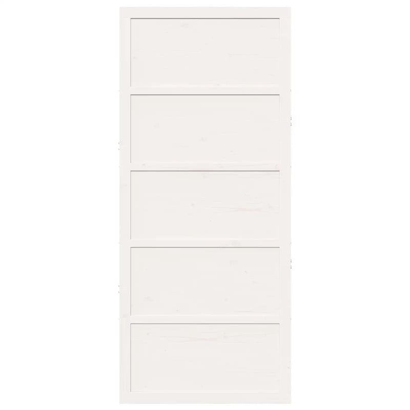 Barn Door White 100 x 2,5 x 208 cm Solid Pine Wood
