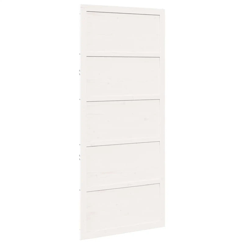 Barn Door White 90 x 2,5 x 208 cm Solid Pine Wood