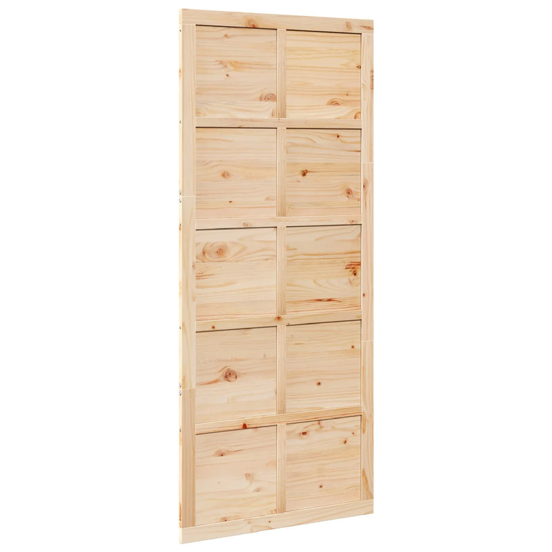 Barn Door Natural 100 x 2,5 x 208 cm Solid Pine Wood