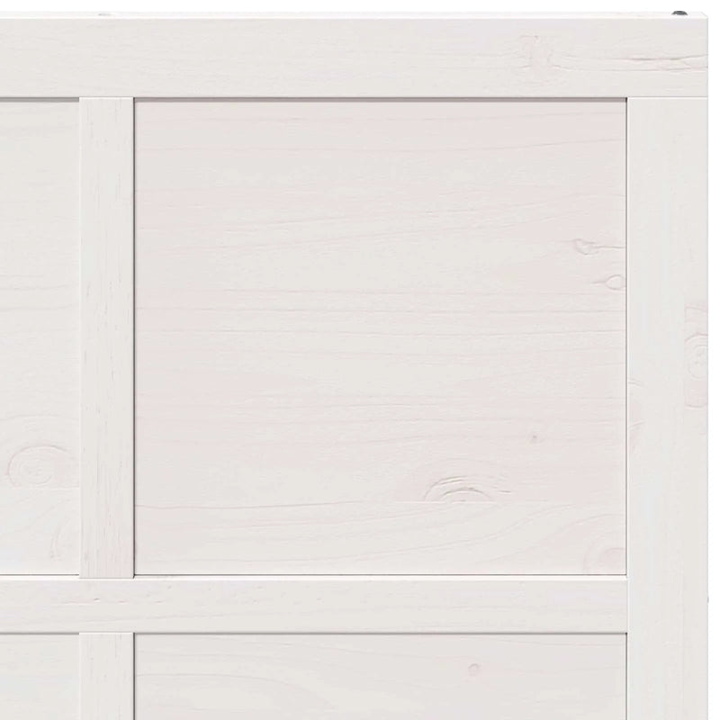 Barn Door White 100 x 2,5 x 208 cm Solid Pine Wood