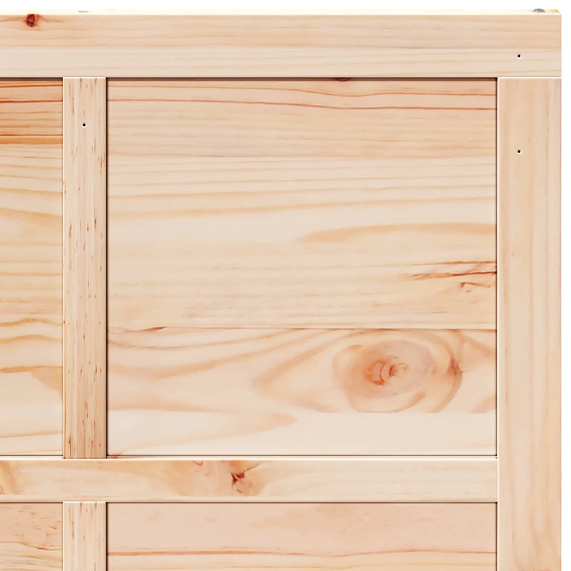 Barn Door Natural 90 x 2,5 x 208 cm Solid Pine Wood