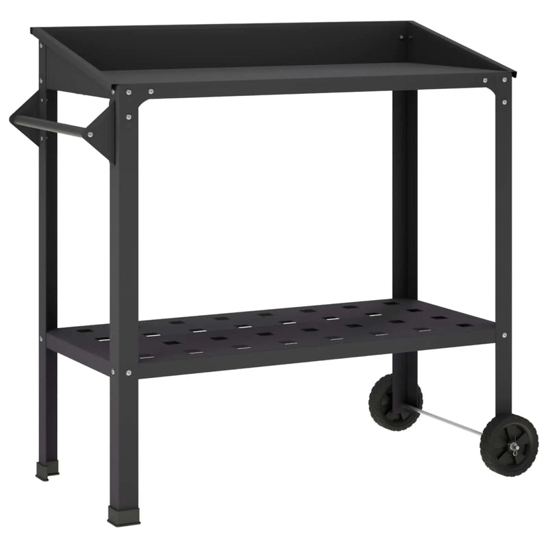 Potting Table with Wheels 96 x 50 x 89 cm Cold-rolled Steel