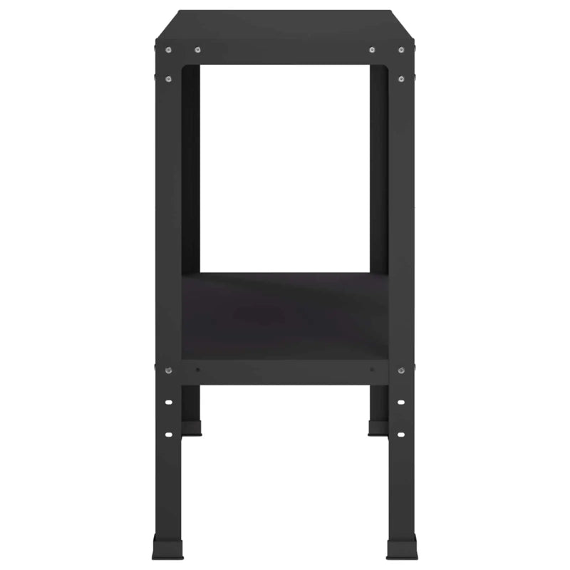 Potting Table 60 x 40 x 80 cm Powder-Coated Steel Black