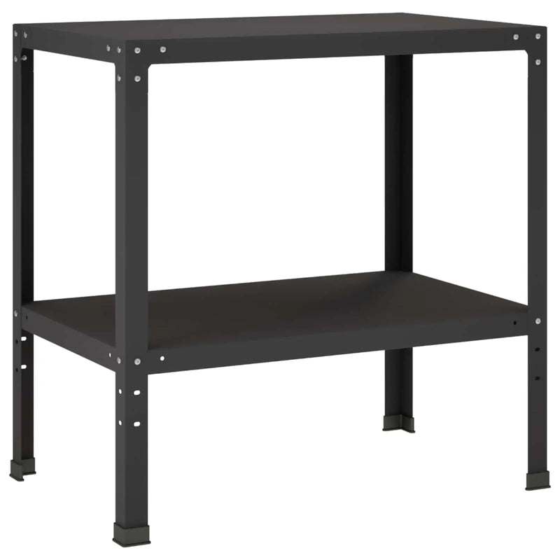 Potting Table 80 x 50 x 80 cm Powder-Coated Steel Black