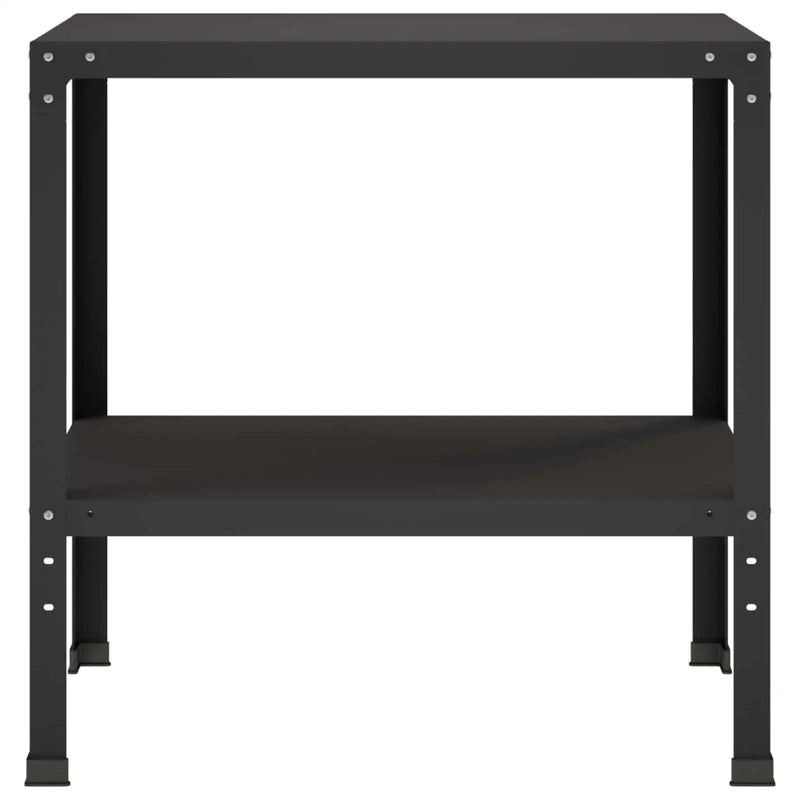 Potting Table 80 x 50 x 80 cm Powder-Coated Steel Black