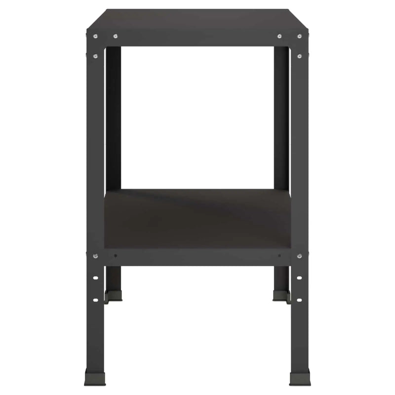 Potting Table 80 x 50 x 80 cm Powder-Coated Steel Black