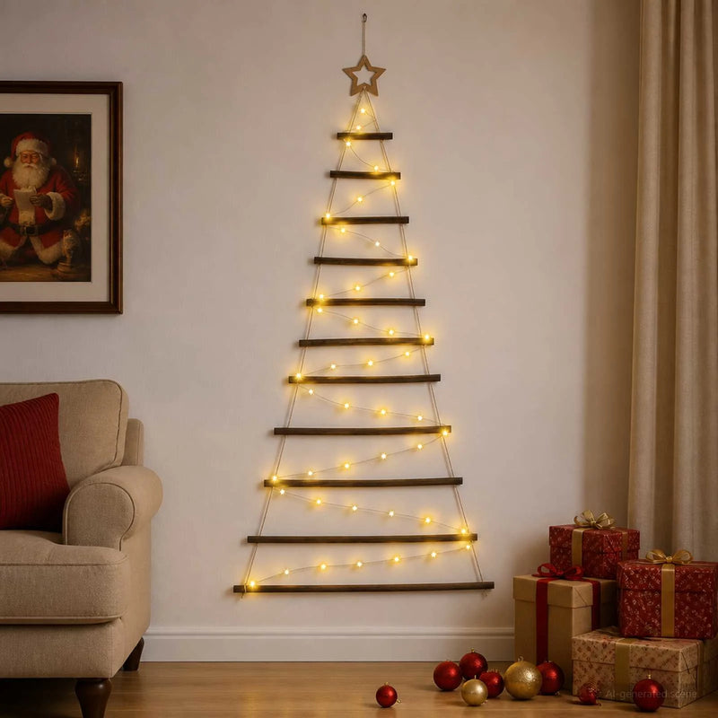 Hanging Christmas Tree 150 cm 80 LEDs Warm White