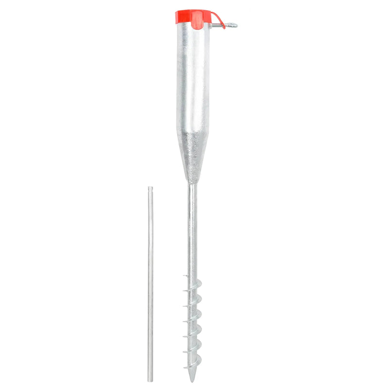 Umbrella Ground Anchor Silver and Red Steel 2.5 - 6.8 cm