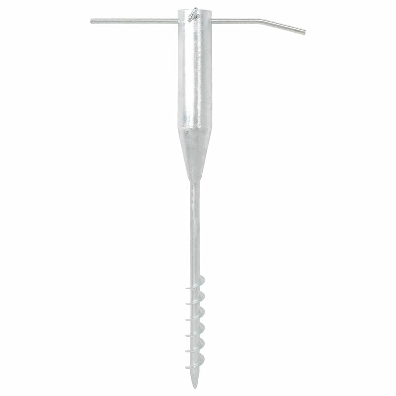 Umbrella Ground Anchor Silver and Red Steel 2.5 - 6.8 cm