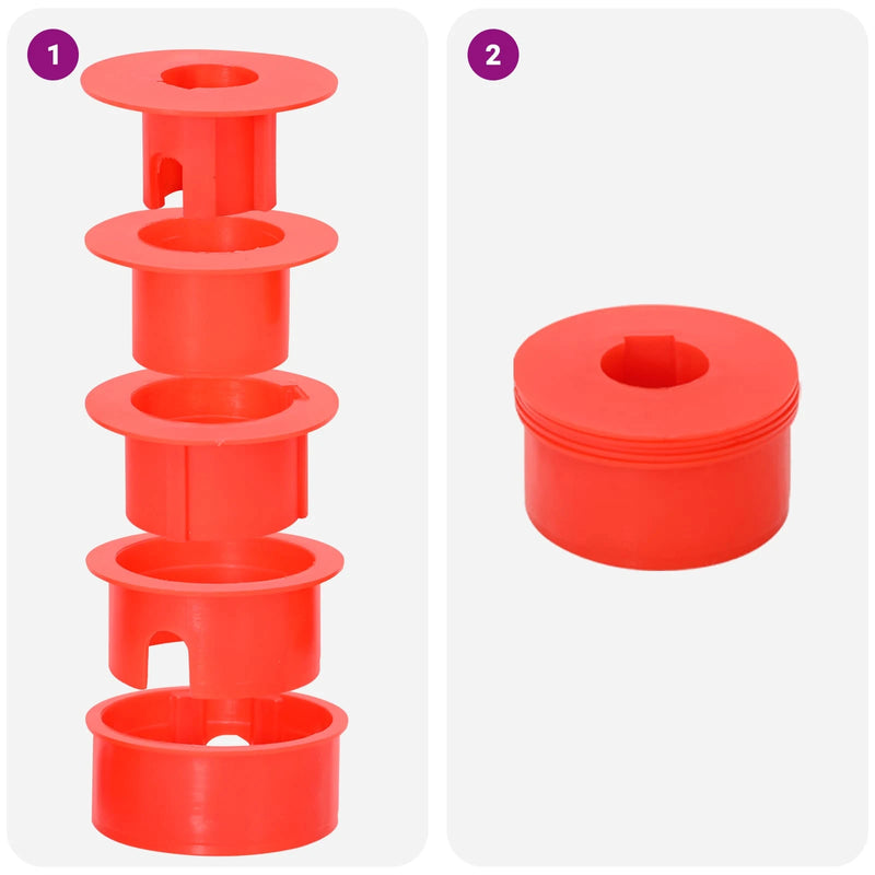 Umbrella Ground Anchor Silver and Red Steel 2.5 - 6.8 cm