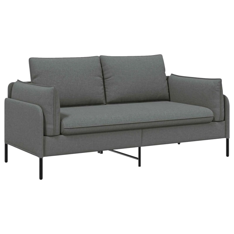 2-Seater Sofa Dark Grey 188 x 81 x 89 cm Fabric