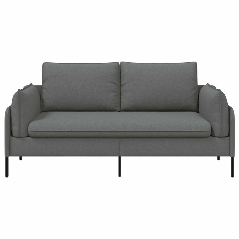 2-Seater Sofa Dark Grey 188 x 81 x 89 cm Fabric