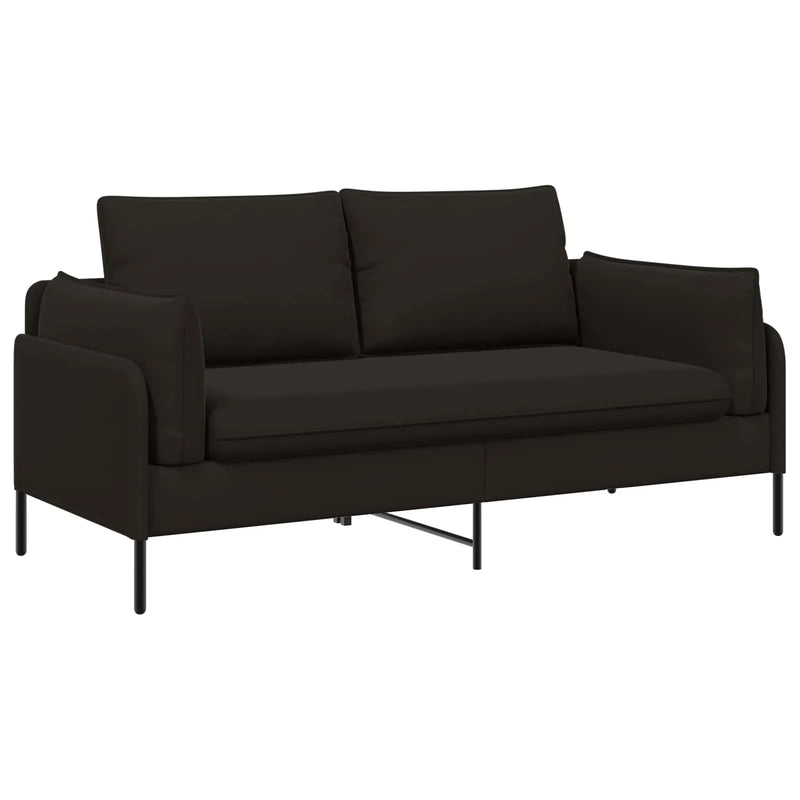 2-Seater Sofa 2-Seater Black 188 x 81 x 89 cm Velvet