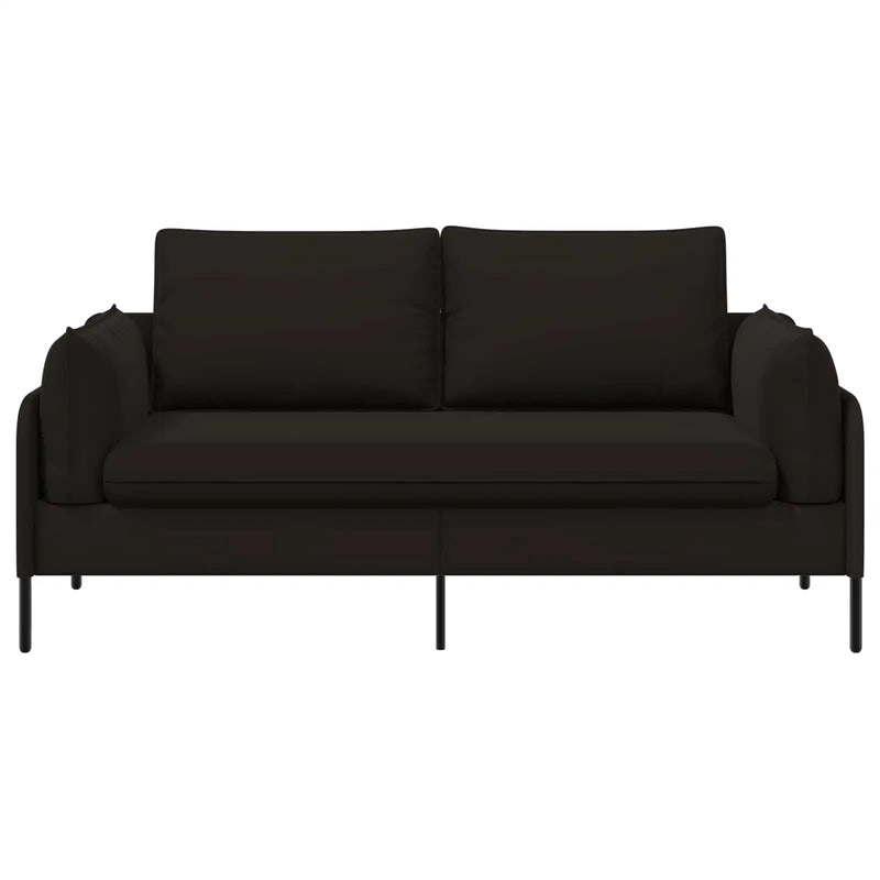 2-Seater Sofa 2-Seater Black 188 x 81 x 89 cm Velvet
