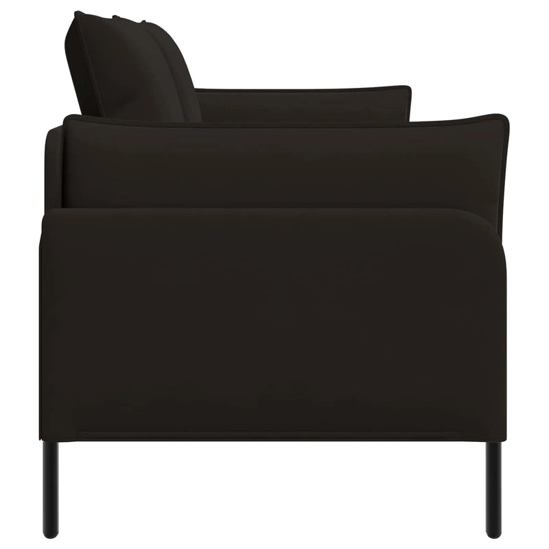 2-Seater Sofa 2-Seater Black 188 x 81 x 89 cm Velvet
