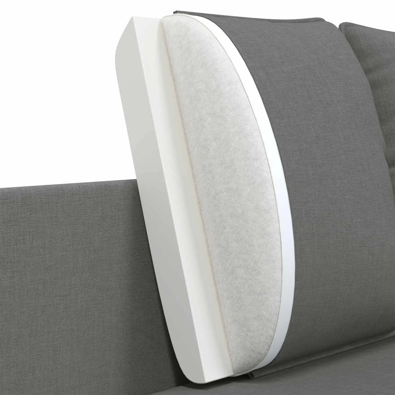 3-Seater Sofa Dark Grey 222 x 81 x 89 cm Fabric