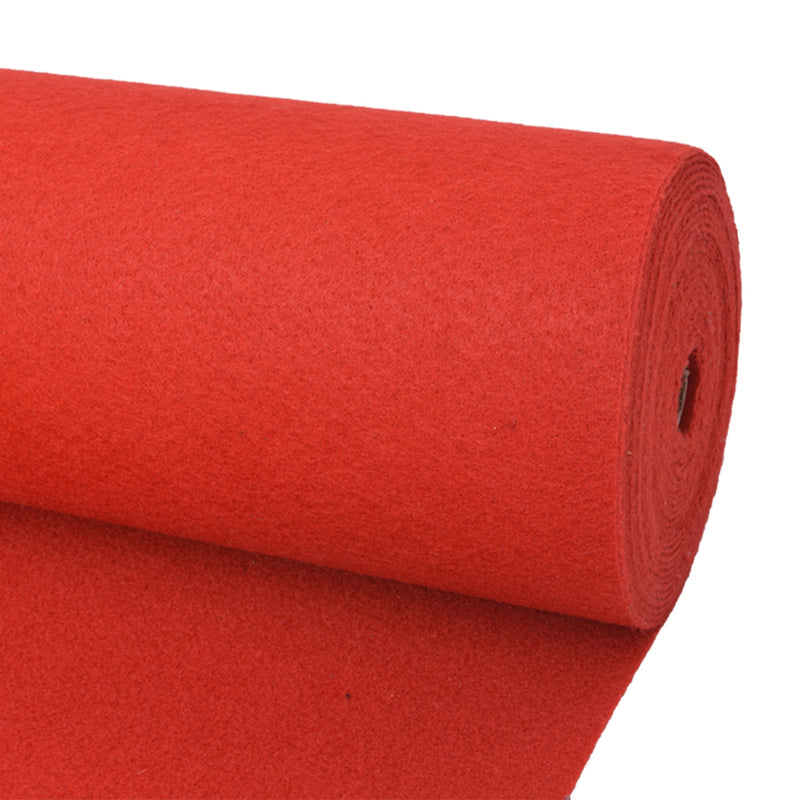Carpet Plain Red 1 x 24 m Fabric