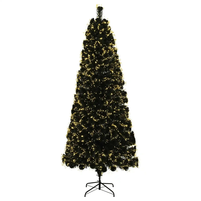 Fiber Optic Christmas Tree 150 cm 24 LEDs Warm White PVC Green