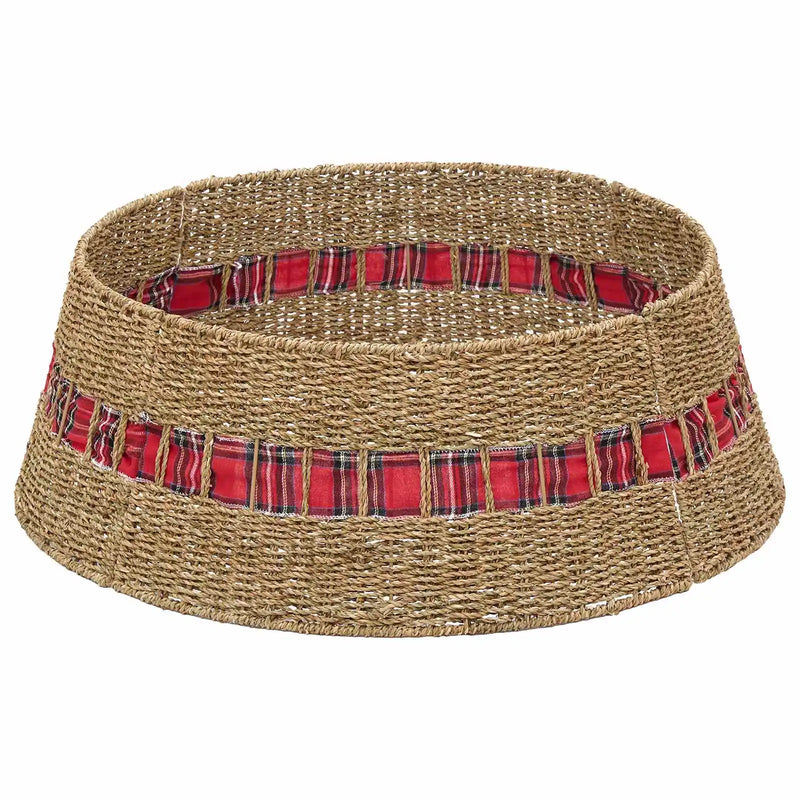 Christmas Tree Collar Round Natural Dia. 75 x 25 cm Seagrass