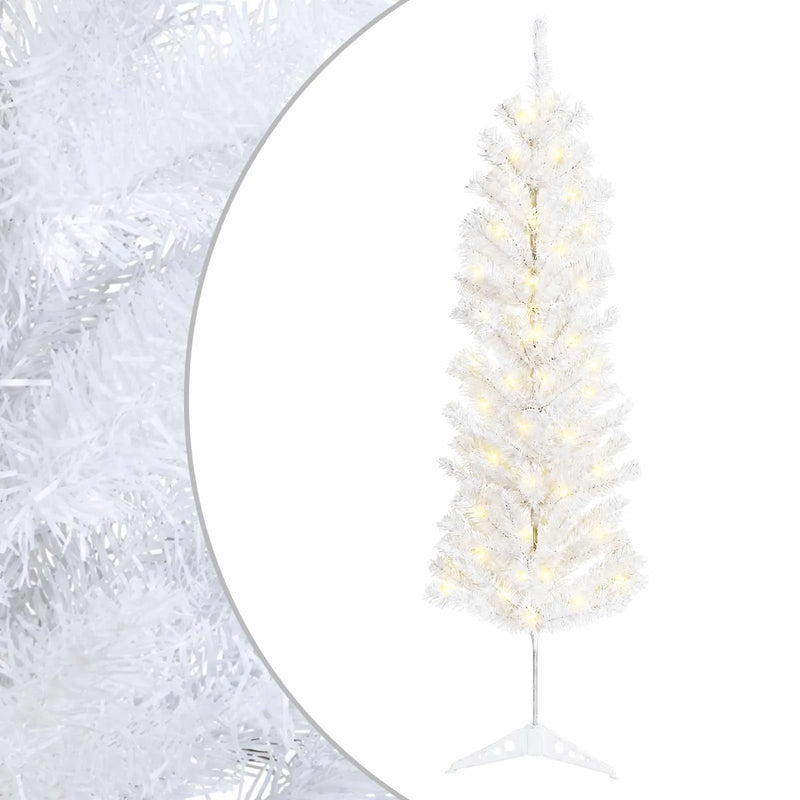 Artificial Slim Christmas Tree 120 cm 150 LEDs Warm White