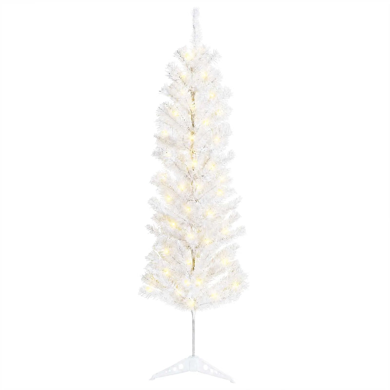 Artificial Slim Christmas Tree 120 cm 150 LEDs Warm White