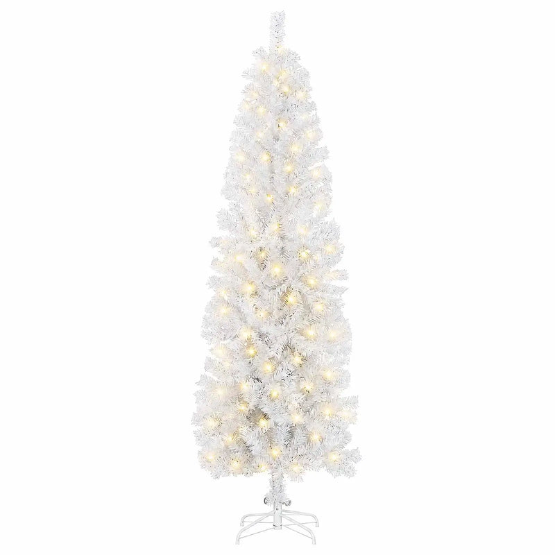 Artificial Slim Christmas Tree 180 cm 300 LEDs Warm White