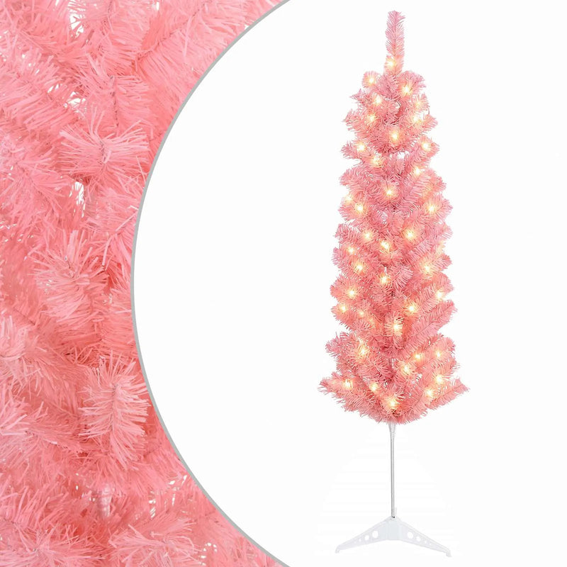 Artificial Slim Christmas Tree 120 cm 150 LEDs Warm White