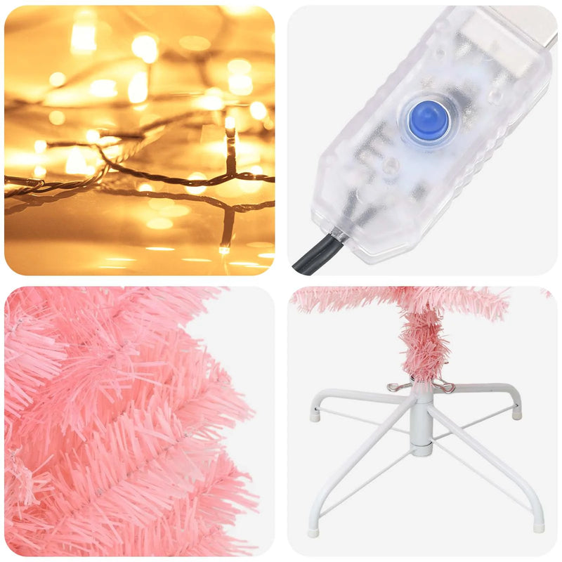 Artificial Slim Christmas Tree 180 cm 300 LEDs Warm White