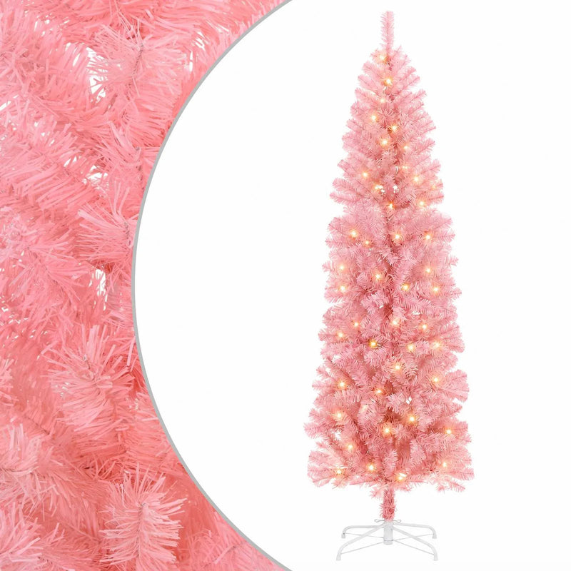 Artificial Slim Christmas Tree 240 cm 300 LEDs Warm White