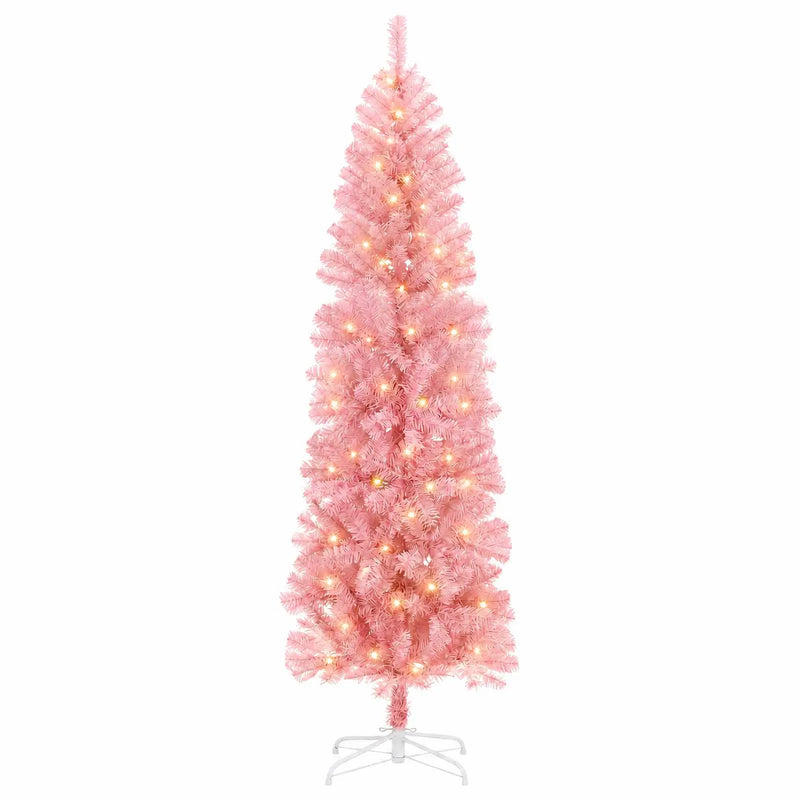 Artificial Slim Christmas Tree 240 cm 300 LEDs Warm White