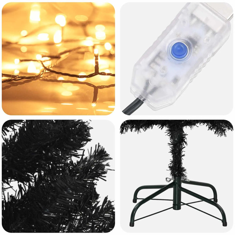 Artificial Slim Christmas Tree 180 cm 300 LEDs Warm White