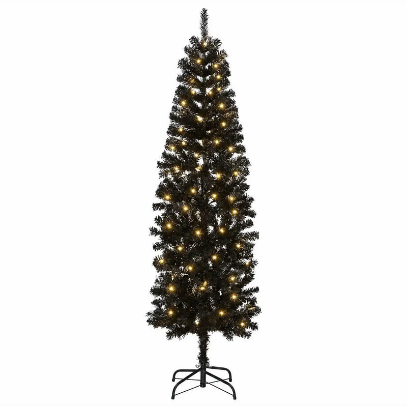 Artificial Slim Christmas Tree 180 cm 300 LEDs Warm White