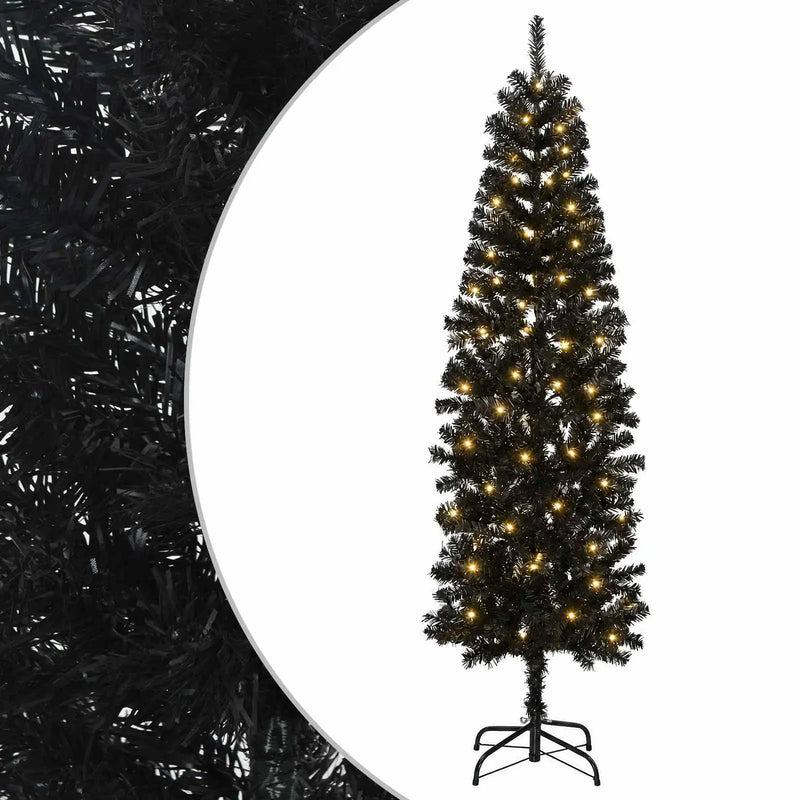 Artificial Slim Christmas Tree 240 cm 300 LEDs Warm White
