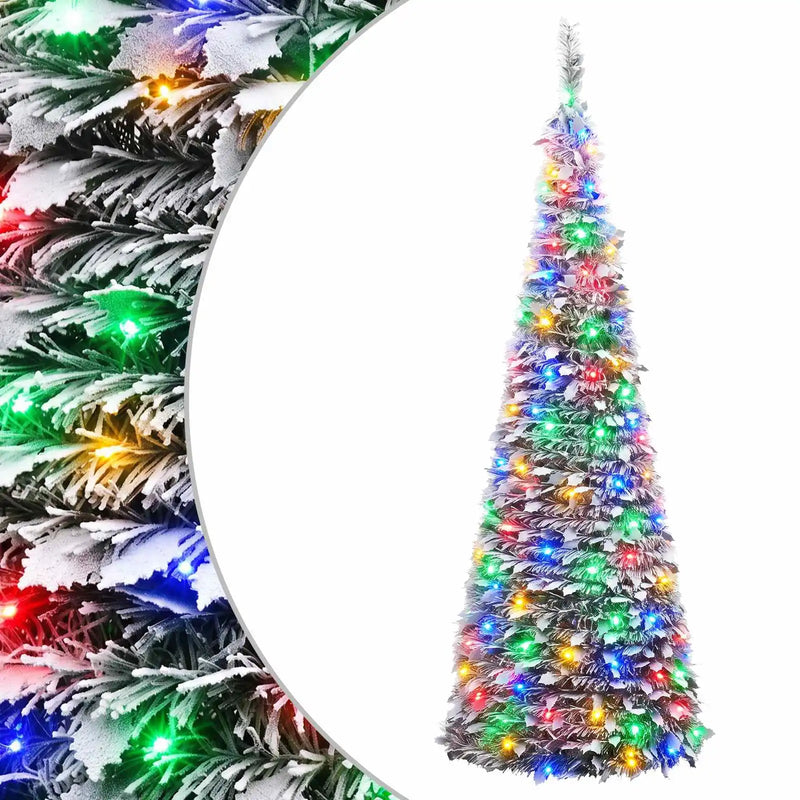 Pop-up LED Christmas Tree 120 cm 50 LEDs PVC Green and white