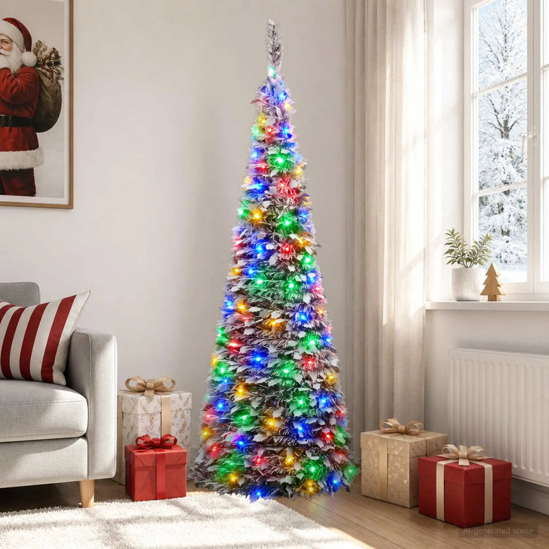 Pop-up LED Christmas Tree 180 cm 150 LEDs PVC Green and white