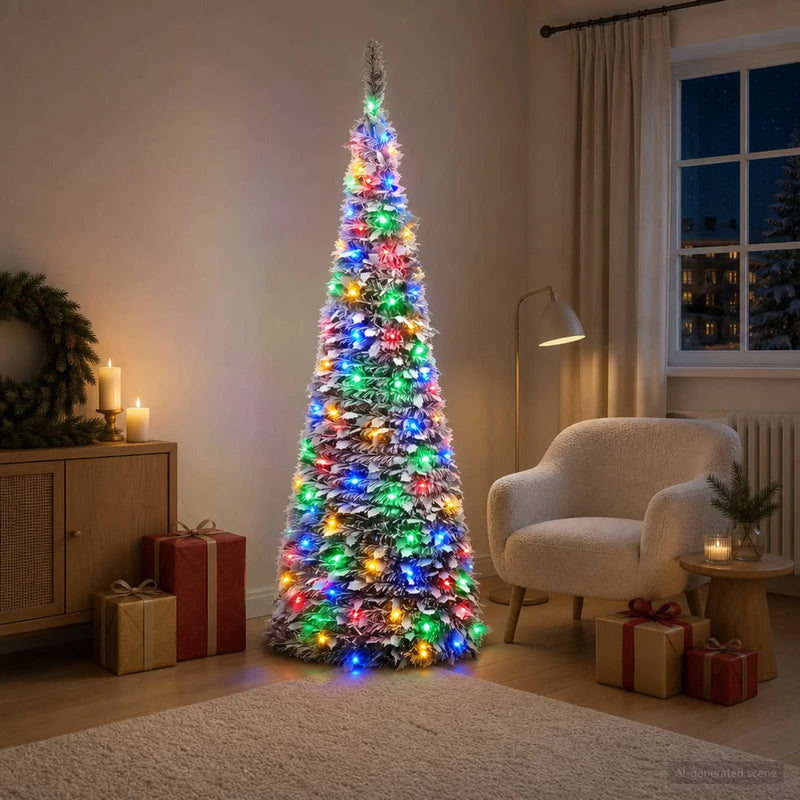 Pop-up LED Christmas Tree 180 cm 150 LEDs PVC Green and white