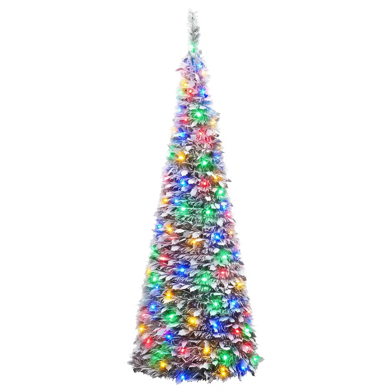 Pop-up LED Christmas Tree 180 cm 150 LEDs PVC Green and white